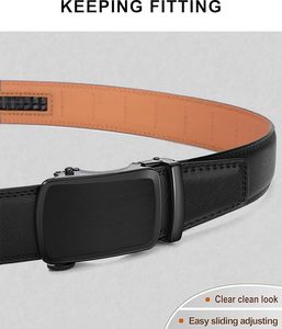 Ceintures en cuir véritable de haute qualité avec boucle à cliquet pour hommes, nouveau design personnalisé, élégantes, OEM, prix de gros, logo personnalisé - Product Image 2