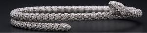Collar de Serpiente de Plata de Ley 925 con Moissanita, Colgante Abierto con Corte Brillante Redondo para Mujer - Product Image 2