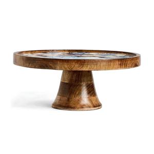 Soporte para Pasteles Multiusos de Madera de Mango, Plato Decorativo para Postres, Bandejas para Servir Alimentos, Seguras para Alimentos y con Forma de Pilar - Product Image 4