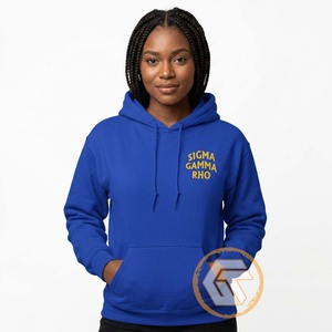 GREEK TREASURES Sweat à capuche personnalisé en molleton de coton écologique brodé uni pour femme, décontracté, de haute qualité, pour sororité - Product Image 2