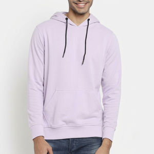 Sweat-shirt à capuche personnalisé en molleton PC 300 GSM, violet lavande, vierge, épais, pour homme, hiver, décontracté, uni, vente en gros - Product Image 1