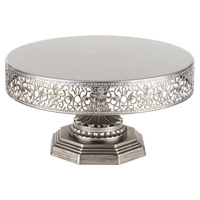 Soporte para pastel de 4 neumáticos duradero, diseño de rama florecida de latón redondo, soporte decorativo plegable para pastel multinivel, soporte para pastel real de boda