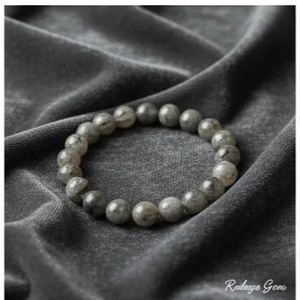 Pulsera Artesanal de Labradorita Natural con Cuentas, Pulsera de Cristal Curativa Mágica de la India, Venta al por Mayor, Patrón en Forma de Pera - Product Image 4
