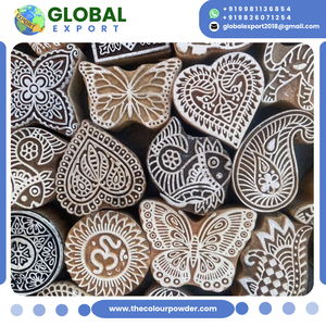 Tampons en bois pour henné multi-tailles, faits à la main et profondément gravés, design moderne et tendance, lot économique, écologique et pratique pour l'art corporel - Product Image 3