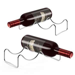 Soporte para vino tinto de alta calidad, acabado plateado, para artículos de bar, hogar y restaurante - Product Image 4