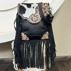 Bolso Bandolera de Cuero Vacuno con Flecos, Estilo Occidental, Hecho a Mano, de Lujo, Estilo Vintage, para Mujer, 2026 - Product Image 4