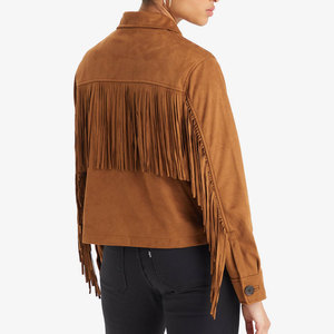Servicio Personalizado OEM, Chaqueta de Piel de Oveja con Flecos para Mujer, Estilo Occidental Personalizado, Impermeable, Transpirable, Largo Regular, Venta al Por Mayor - Product Image 3