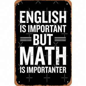 CIFbuy Targa Vintage in Metallo con Scritta Matematica Divertente, Decorazione per TikTok e Servizio Ritiro Temu, per Casa o Ufficio - Product Image 1