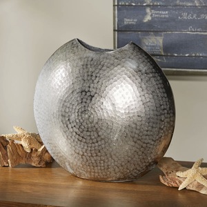 Vase de table moderne en fer craquelé, accent décoratif pour la maison, ornement floral pour restaurant, centre de table élégant - Product Image 5