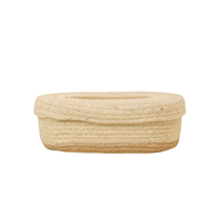 Boîte à mouchoirs ovale artisanale personnalisable et écologique, porte-serviettes en corde tressée pour la décoration de table à la maison