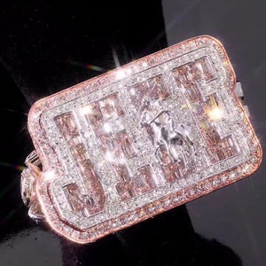 Anillo Iced Horse Hip Hop |   Diamante Moissanite D VVS | Plata de Ley 925 | Certificado por GRA | Anillo de boda unisex | Diseño Personalizado - Product Image 1