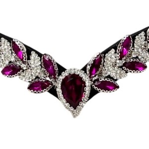 Fronture de cheval en cuir premium avec strass décoratifs, modèle anglais FAB International BB-02, taille personnalisée, livrée en boîte - Product Image 2