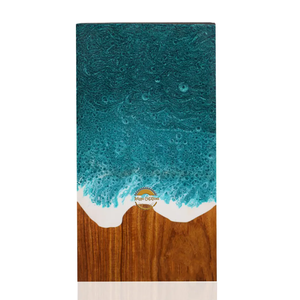 Customized Ocean Wave Memorial Urn | Handmade Wooden Resin Urn for Ashes | Personalized Keepsake for Adults & Pets by AYAANS - Product Image 4