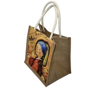 Premium Handmade Jute Tote Bag with Two Open Handles Spacious Storage for Shopping Work & Weekend Outings - Product Image 3
