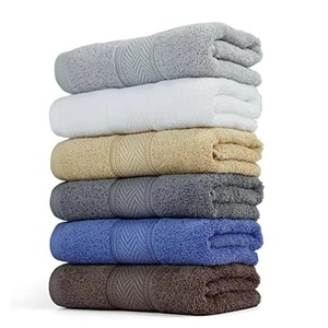 Juego de Toallas de Baño Premium 100% Algodón, Color Gris Sólido, Rectangulares, Tejidas, Suaves, Absorbentes, de Secado Rápido, Estilo Liso, Marca Personalizada, para Uso en la Playa - Product Image 2