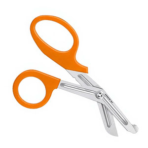 Tijeras de enfermería para traumatismos, de 5.5 pulgadas, naranjas, de acero inoxidable alemán de grado médico, para primeros auxilios, vendajes, emergencias y cirugía. - Product Image 4