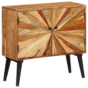 Buffet en bois de manguier massif marron, design moderne du milieu du siècle, meubles pour la maison - Product Image 1
