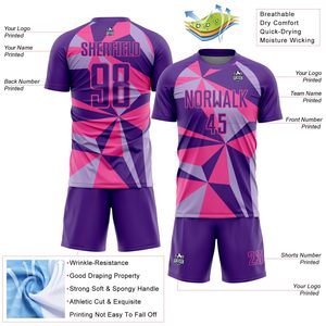Ensemble d'uniformes de football personnalisés pour hommes, maillots respirants, vestes et survêtements avec impression du logo de l'équipe, service OEM - Product Image 5