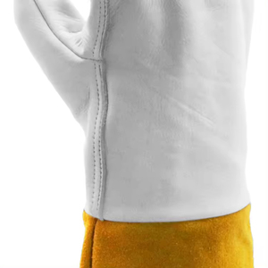 Custom Logo 14Inch Cow Split Leather Safety Gloves Full Palm Construction Work Gloves Hand Protection Welding Gloves - Product Image 4