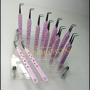 Best Stainless Steel <b>Smooth</b> Tip 90 Degree Eyelash Extension Tweezers Diamond Grip Silver Tip Heart Cutout Design Beauty <b>Tools</b> - Product Image 4