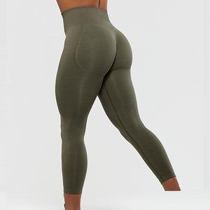 Leggings de sport pour femme, respirants, tricotés, confortables, coupe ajustée, design estival, taille mi-haute, épaisseur standard, pour la course et le yoga - Product Image 3