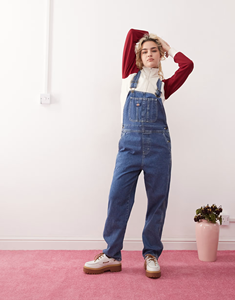 <b>Women</b>’s Vintage Denim Dungarees Slim Fit Adjustable Straps Soft Comfortable Trendy Casual Wear - Product Image 1