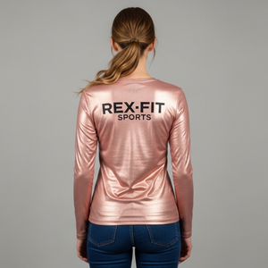Camisetas de Manga Larga Personalizadas para Mujer, Ropa Deportiva de Alta Calidad, Transpirable, para Entrenamiento, Cuello Redondo, Tallas Grandes - Product Image 5