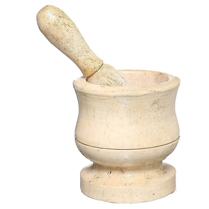 Mortero y Pilón de Madera Natural para Moler Especias y Hierbas, Herramienta Tradicional de Cocina, Manual, 42 - Product Image 6