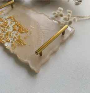 Custom Handmade Modern Angel Resin Irregular <b>Tray</b> with Handles-Decorative Serving & Wedding Ring <b>Tray</b> Diwali Gift - Product Image 3