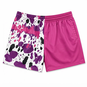 Shorts de football australiens imprimés numériquement personnalisés avec fermeture éclair pour hommes, antibactériens, 100 % polyester, taille élastique, pour la gym, la plage et la piscine - Product Image 5