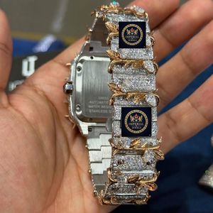 Reloj Imperial Jewels, Totalmente Adornado con Moissanita, Mecánico Automático, de Acero Inoxidable, con Esfera Romana Analógica de Cuarzo - Product Image 2