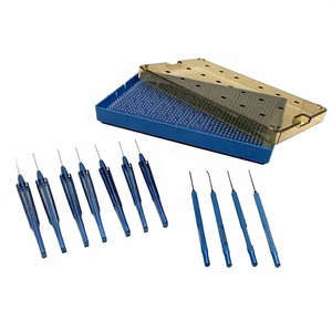 Ensemble d'instruments ophtalmiques orthopédiques de haute qualité pour la rétine vitréo, comprenant un crochet rétinal et des pinces ophtalmiques, en acier inoxydable allemand, réutilisable - Product Image 2
