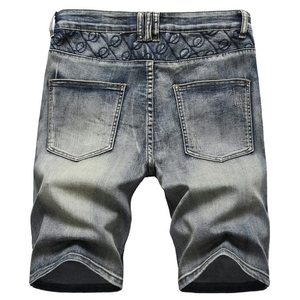 Pantalones Cortos de Mezclilla con Lavado Ácido al por Mayor, Estilo Urbano Vintage, Ajuste Holgado, de Algodón, con Logotipo Personalizado - Product Image 4