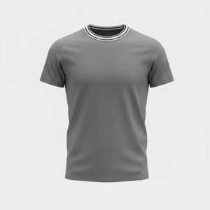 เสื้อยืดคอกลมแขนสั้นผู้ชาย ผ้าฝ้าย 100% ทรงปกติ สวมใส่สบาย พิมพ์ลายดิจิทัล สีพื้น ผ้าถัก ยับยาก รับผลิตตามแบบ - Product Image 3