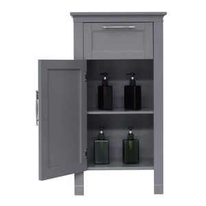 Mobiletto Contemporaneo Grigio YJ con Anta Singola e Cassetto, Design Cinese, Spedizione Gratuita - Product Image 2
