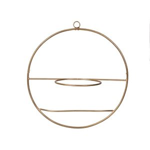 Jardinière murale circulaire en métal plaqué or, pot de fleurs suspendu minimaliste pour plantes vertes, design moderne - Product Image 4