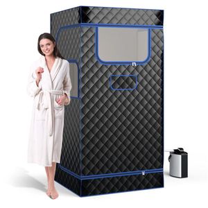 Tenda Sauna Portatile Nera, Comoda Coperta Sauna per Uso Domestico - Product Image 1