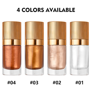 Body Shimmer Oil, Long Lasting Waterproof Highlighter <b>Makeup</b>, Natural Glow Liquid <b>Illuminator</b> for Body Face, Private Label - Product Image 2