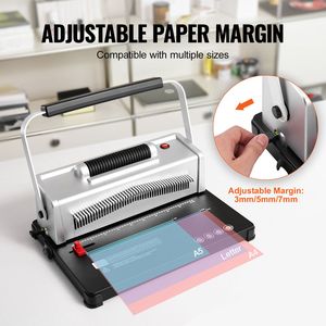 Rilegatrice Elettrica Manuale a Spirale 46 Fori 500 Fogli, Perforatrice per Rilegatura 100pz 5/1 per Libri - Product Image 3