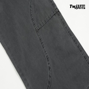 Pantalones de mezclilla TWILL SPORTS al por mayor para hombre, vaqueros personalizados de mezclilla suelta, estilo casual, lavado a la nieve, estilo urbano, otoño - Product Image 4