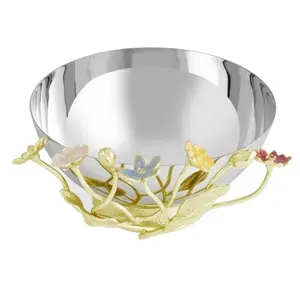 Decorative Bowl Objective Flower Design In Iron Luxury Premium Table Top Decorative And Unique Peace Home Decorative Bowl