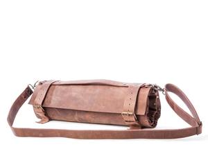 Premium Leather Knife <b>Roll</b> Kitchen Knife Storage Carrier Chef <b>Tool</b> Organizer Durable Travel <b>Bag</b> LKR-0309 - Product Image 3