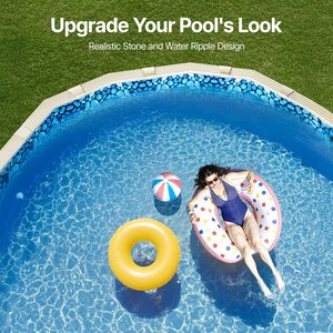 Telo di copertura ovale durevole per piscina fuori terra, stile a sovrapposizione, 15 x 30 piedi, altezza parete 48-54 pollici, spessore standard - Product Image 6