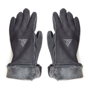 Gants d'hiver chauds pour la conduite avec poignets en fourrure, gants en cuir sans chrome doublés de fourrure pour hommes - Product Image 1