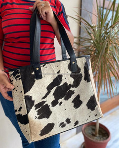 กระเป๋าโท้ทหนังวัวแท้ดีไซน์ใหม่กระเป๋าถือหรูหราหนังแท้สำหรับ2024ของผู้หญิงแฟชั่นงานแฮนด์เมดแนววินเทจจุของได้เยอะดีไซน์ใหม่ - Product Image 2