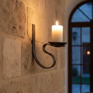 Iron Wall <b>Sconce</b> <b>Candle</b> Holder Fancy Shape Home Decoration Durable - Product Image 2