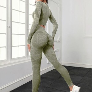 nylon <b>exercise</b> with soft fabric Custom Solid Eco-Friendly Women's Yoga Wear Set Nylon/Cotton Fitness Gym Clothing Women's Sets - Product Image 2