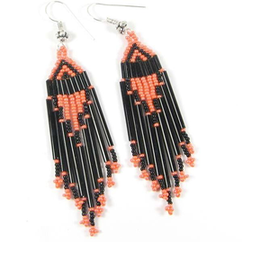 Pendientes de fiesta bordados con cuentas de semillas, pendientes de cuentas bordadas, pendientes de bordado con cuentas, hechos a mano, totalmente personalizables - Product Image 5