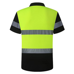Polo de travail personnalisé avec logo, chemise de travail boutonnée pour hommes, t-shirts de travail haute visibilité imprimés à manches courtes pour hommes, t-shirt de sécurité - Product Image 6