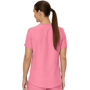Hauts de Blouse Médicale Femme 2026 en Coton Respirant à Manches Courtes, Col en V, Coupe Ajustée – Vente en Gros - Product Image 4